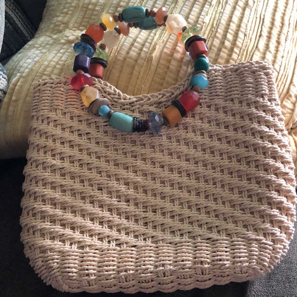 Summer straw pocketbook